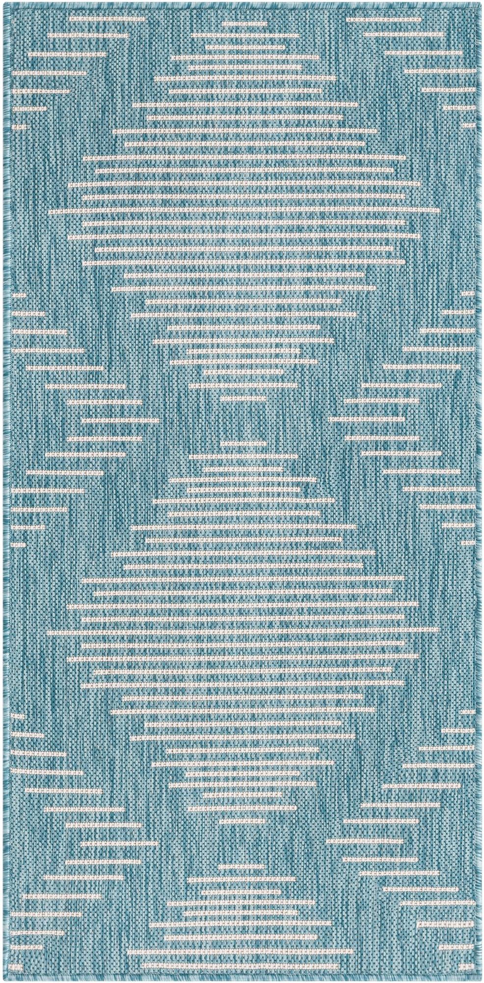 Urban Terrace Collection Area Rug -  Chelsea (Light Aqua)