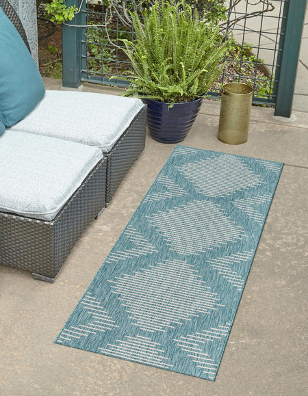 Urban Terrace Collection Area Rug -  Chelsea (Light Aqua)