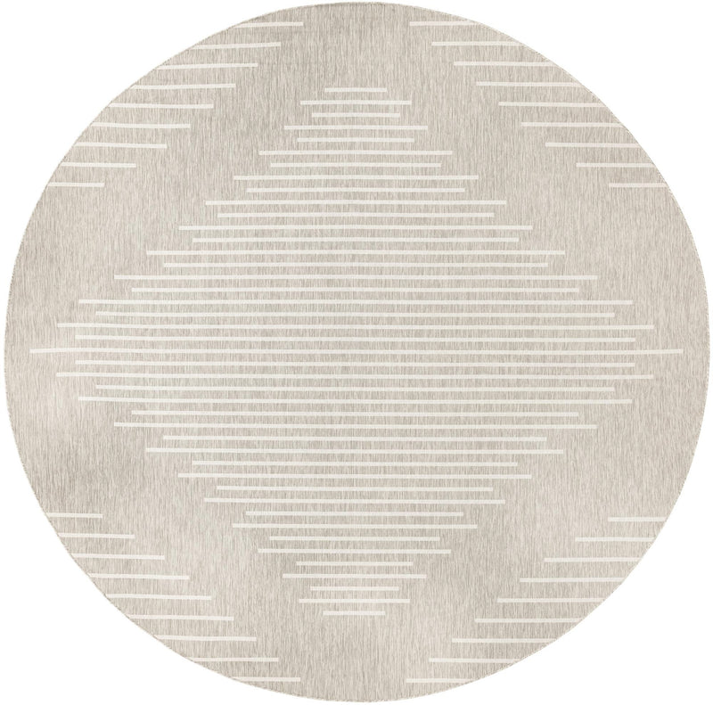 Urban Terrace Collection Area Rug -  Chelsea (Gray) Round Gray  lifestyle 9