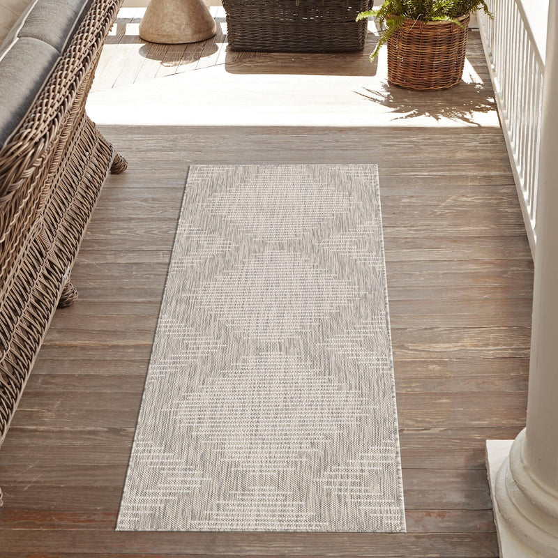 Urban Terrace Collection Area Rug -  Chelsea (Gray) Runner Gray  lifestyle 13