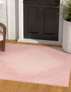 Urban Terrace Collection Area Rug -  Chelsea (Pink) Square Pink  lifestyle 0