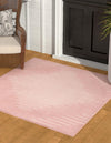 Urban Terrace Collection Area Rug -  Chelsea (Pink) Square Pink  lifestyle 2