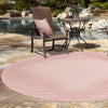 Urban Terrace Collection Area Rug -  Chelsea (Pink) Round Pink  lifestyle 18