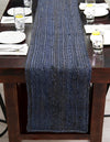 Woven Seaside Jute Collection Area Rug - Savannah (Navy Blue) Table Runner Navy Blue  lifestyle 39