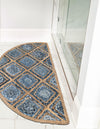 Woven Seaside Jute Collection Area Rug - Marina Hearth Blue  lifestyle 62