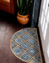 Woven Seaside Jute Collection Area Rug - Marina Hearth Blue  lifestyle 76