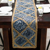 Woven Seaside Jute Collection Area Rug - Marina Table Runner Blue  lifestyle 80