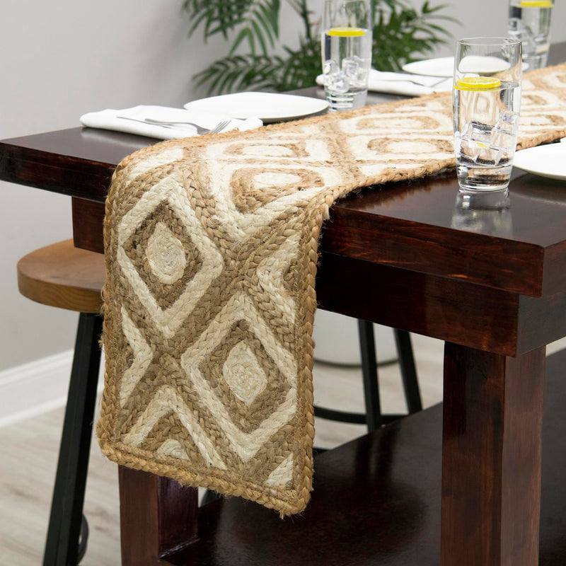 Woven Seaside Jute Collection Area Rug - Marina Table Runner Natural  lifestyle 79