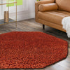 Plush Oasis Collection Area Rug - Serenity (Terracotta) Octagon Terracotta  lifestyle 2