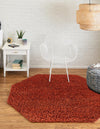 Plush Oasis Collection Area Rug - Serenity (Terracotta) Octagon Terracotta  lifestyle 4