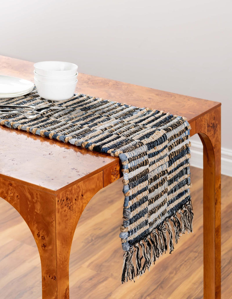 Osian Looms Collection Area Rug - Osian Table Runner Dark Gray  lifestyle 4