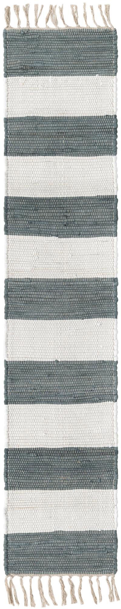 Tassel Trail Collection Area Rug - Pathway (Gray) Table Runner Gray  lifestyle 24