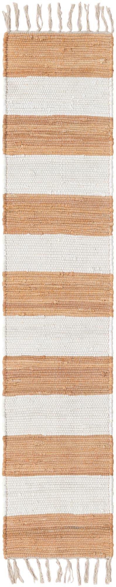 Tassel Trail Collection Area Rug - Pathway (Beige)