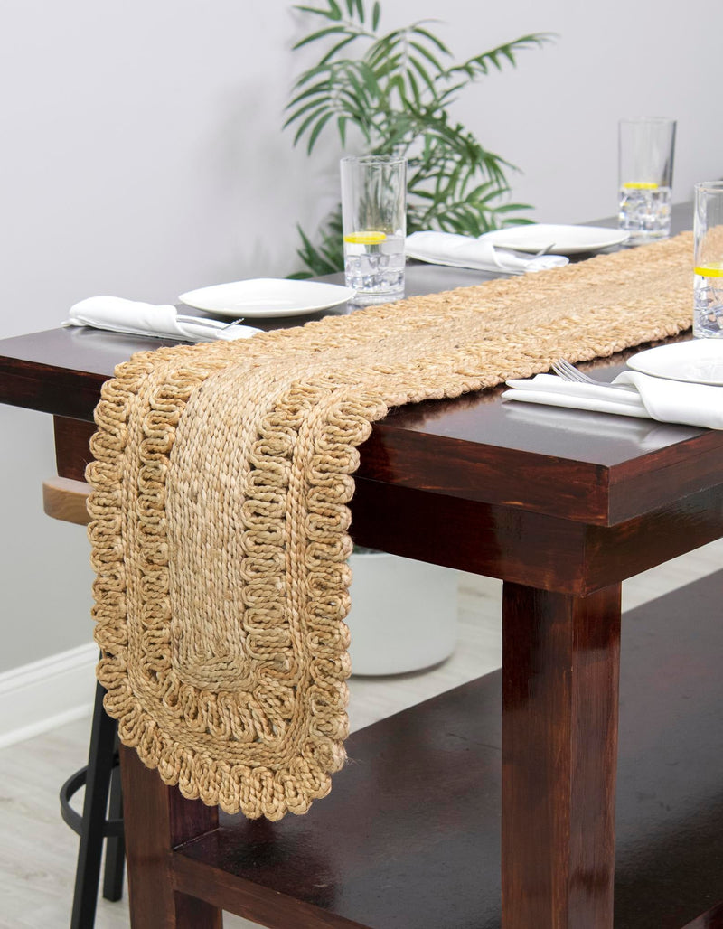 Woven Seaside Jute Collection Area Rug - Seaside Table Runner Natural  lifestyle 4