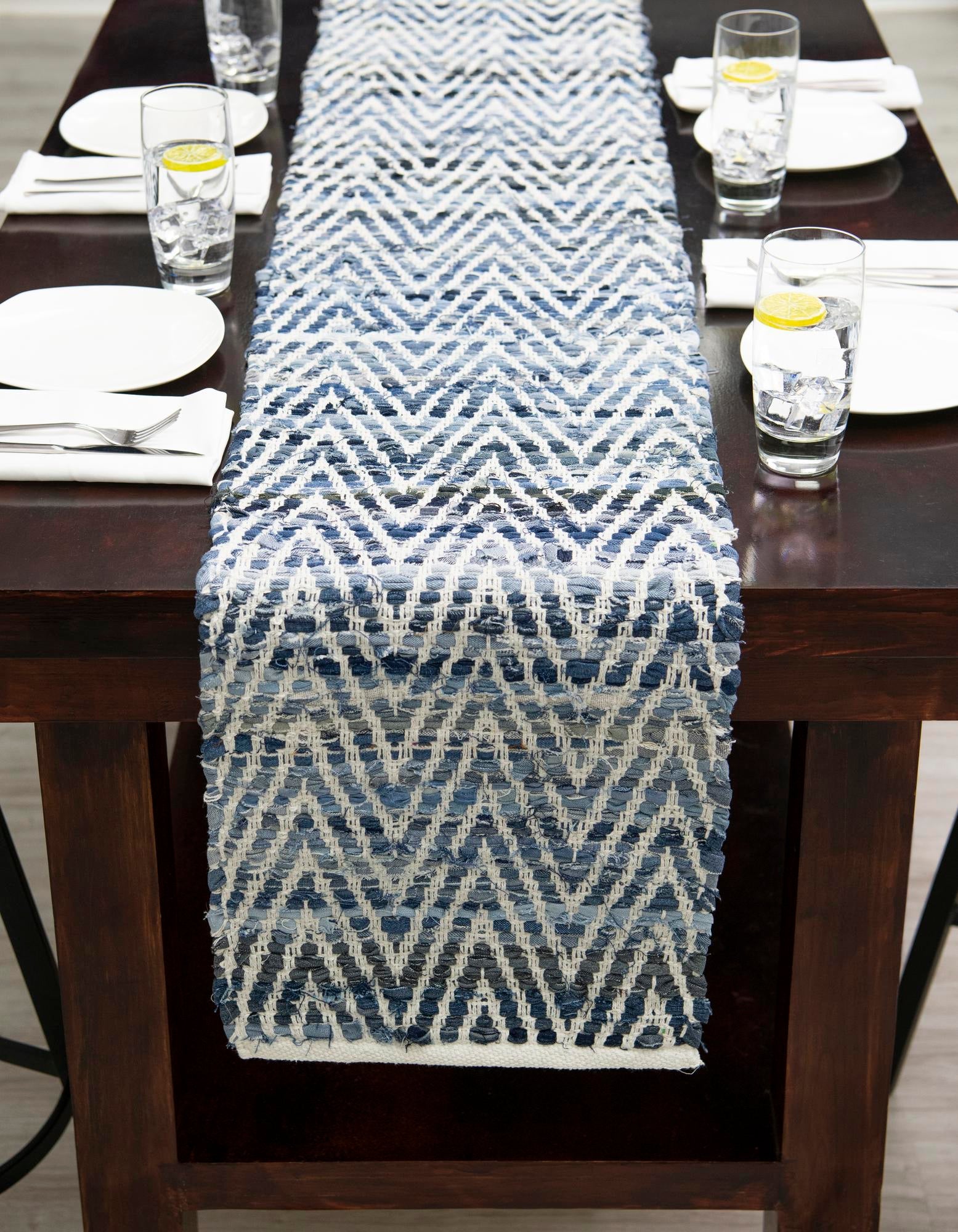 Zigzag Marina Collection Area Rug - HarborStripes