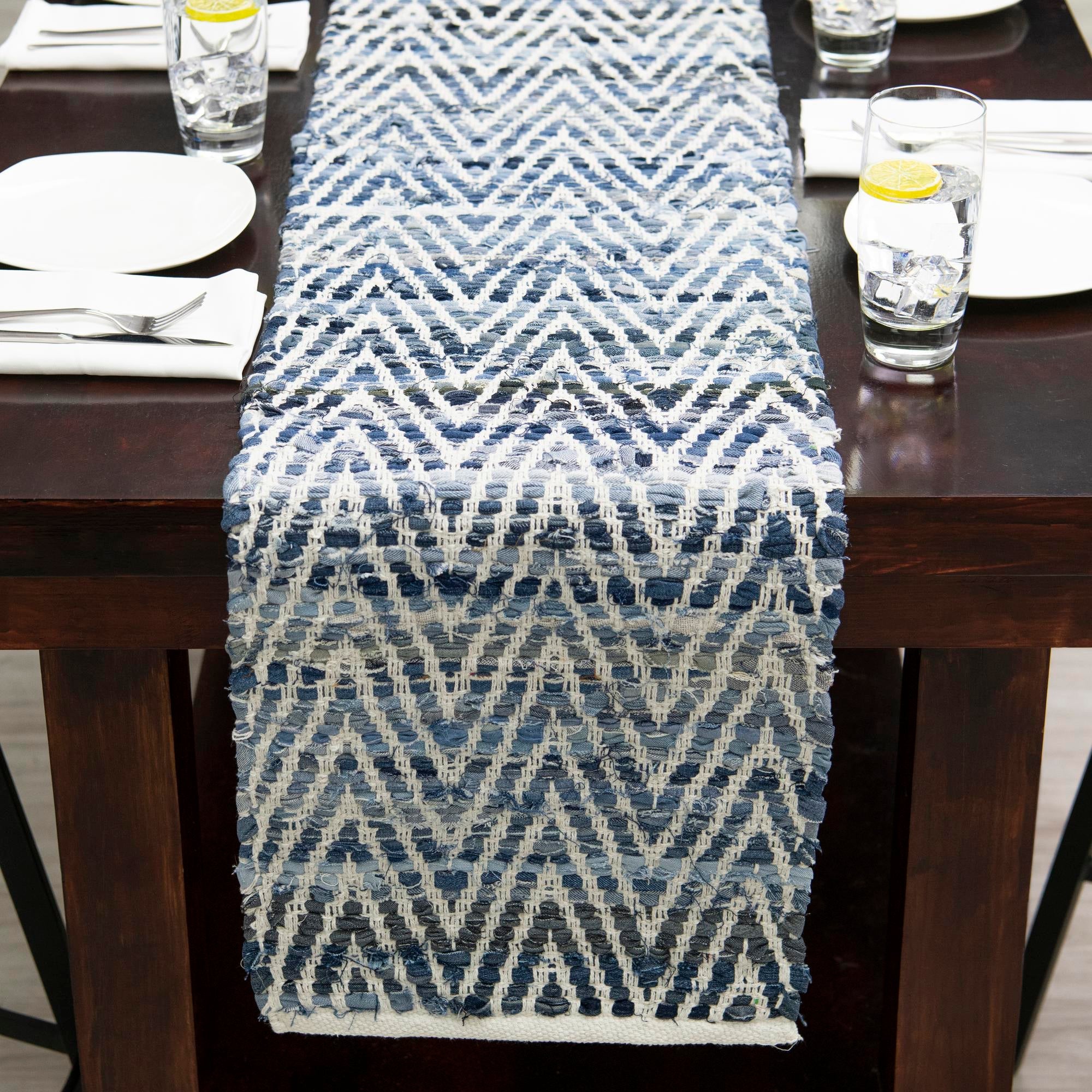 Zigzag Marina Collection Area Rug - HarborStripes