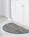 Coastal Boho Jute Collection Area Rug - Capri Hearth Blue  lifestyle 75