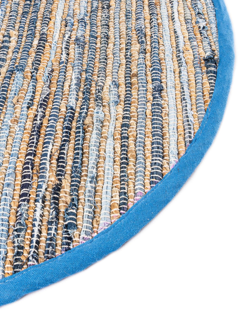 Coastal Boho Jute Collection Area Rug - Capri Hearth Blue  lifestyle 101