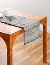 Coastal Boho Jute Collection Area Rug - Capri Table Runner Blue  lifestyle 51