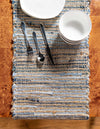 Coastal Boho Jute Collection Area Rug - Capri Table Runner Blue  lifestyle 64