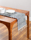 Coastal Boho Jute Collection Area Rug - Capri Table Runner Navy Blue  lifestyle 54