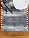 Coastal Boho Jute Collection Area Rug - Capri Table Runner Navy Blue  lifestyle 67