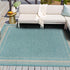 Terrace Fringe Collection Area Rug - Veranda (Aquamarine)