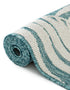 Seaside Blooms Collection Area Rug - Verdure (Light Aqua)