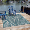 Garden Terrace Escape Collection Area Rug -  Evergreen (Teal) Square Teal  lifestyle 38