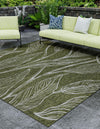 Garden Terrace Escape Collection Area Rug -  Evergreen (Green) Square Green  lifestyle 19