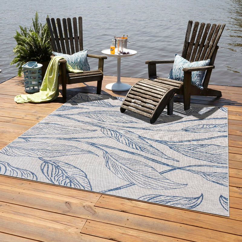 Garden Terrace Escape Collection Area Rug -  Evergreen (Light Gray) Square Light Gray  lifestyle 19