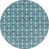 Seaside Haven Rugs Collection Area Rug - Sapphire (Teal) Round Teal Main