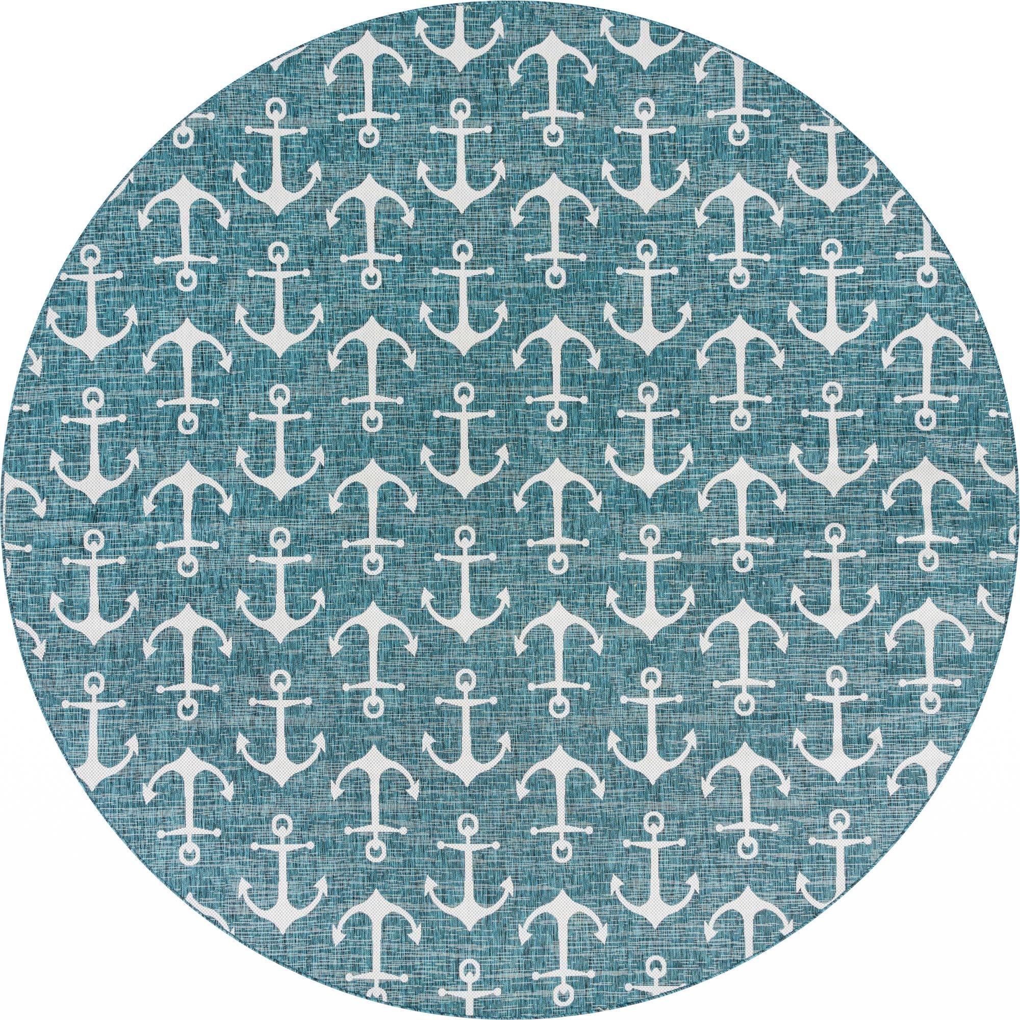 Seaside Haven Rugs Collection Area Rug - Sapphire (Teal)