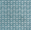 Seaside Haven Rugs Collection Area Rug - Sapphire (Teal) Square Teal Main