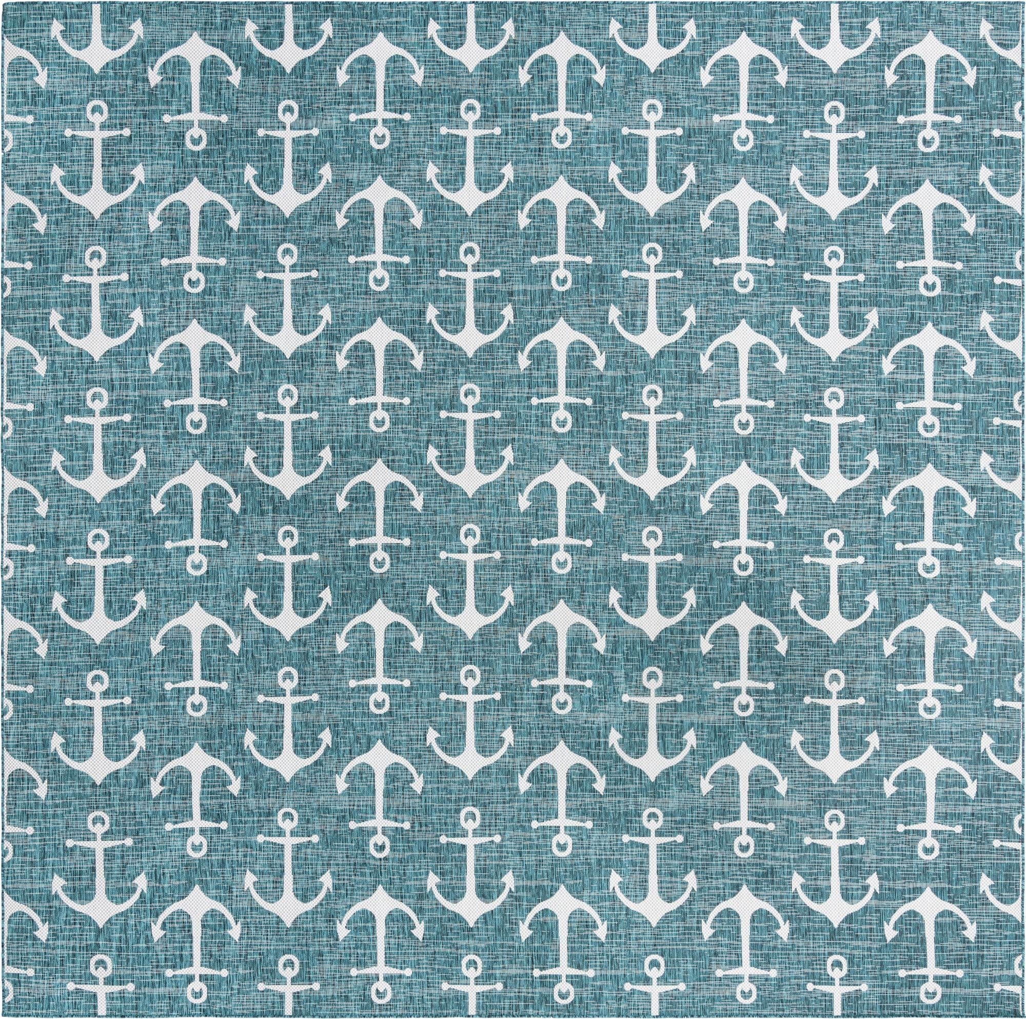 Seaside Haven Rugs Collection Area Rug - Sapphire (Teal)