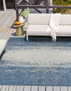 Urban Terrace Collection Area Rug -  Vanderbilt Square Blue  lifestyle 79