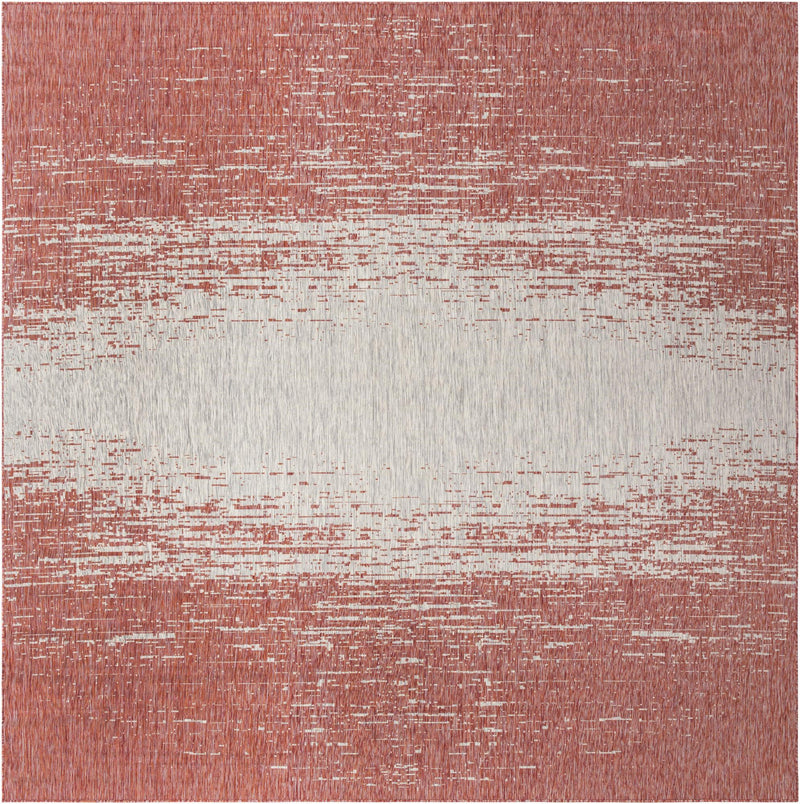 Urban Terrace Collection Area Rug -  Vanderbilt Square Rust Red Main