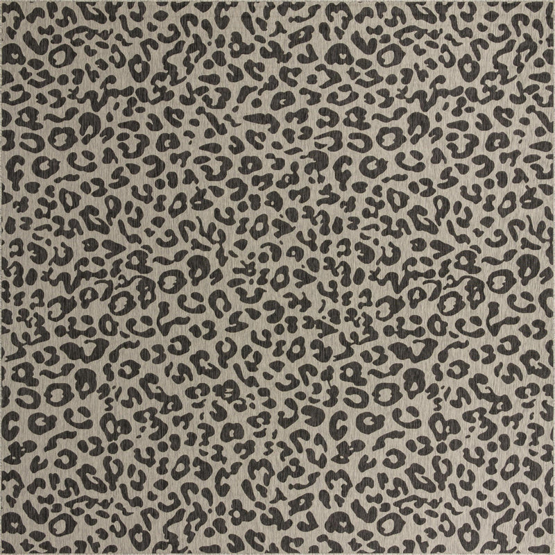 Jungle Expedition Collection Area Rug -  Amazon (Light Gray) Square Light Gray Main