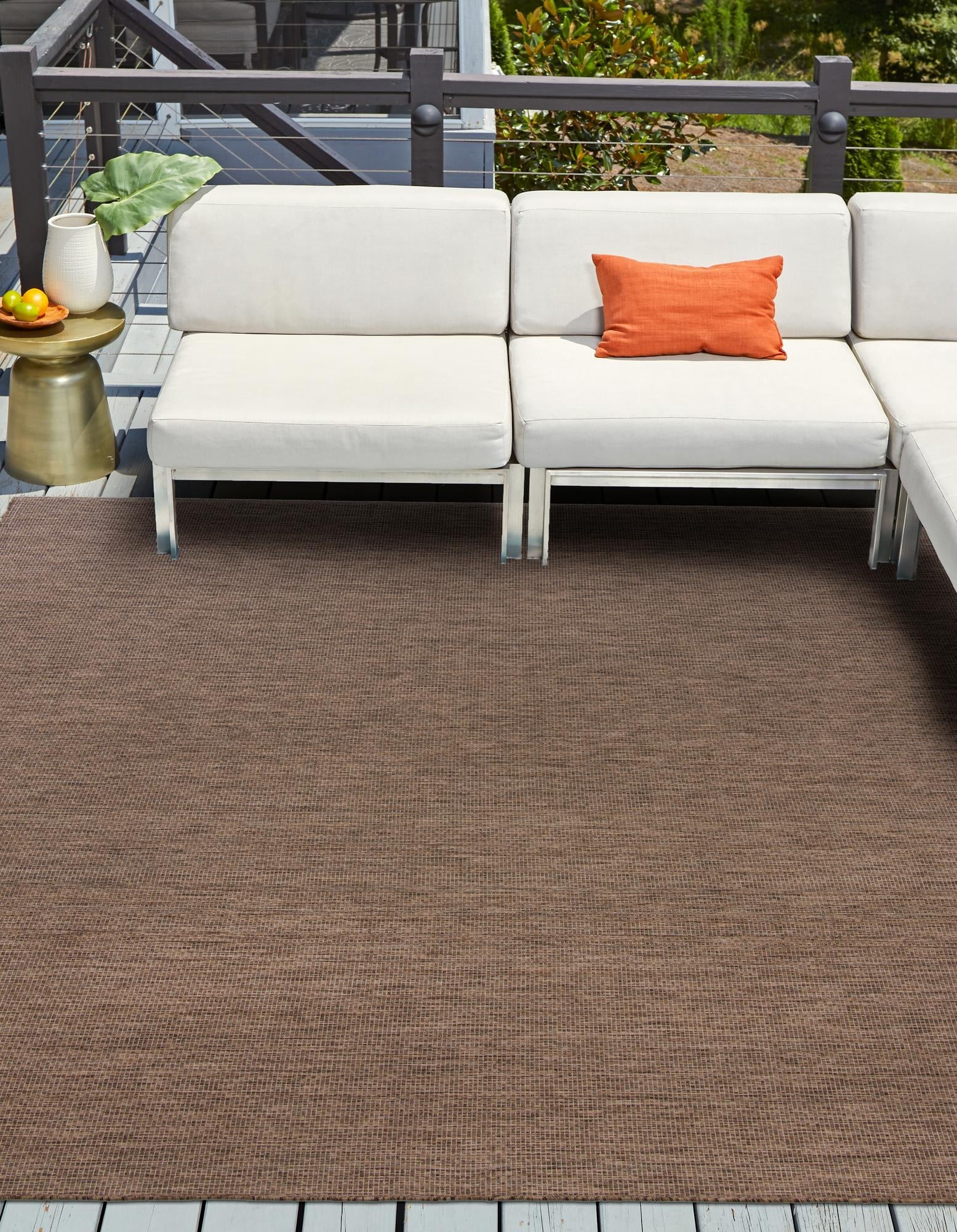 Seaside Serenity Collection Area Rug - Veranda (Light Brown)