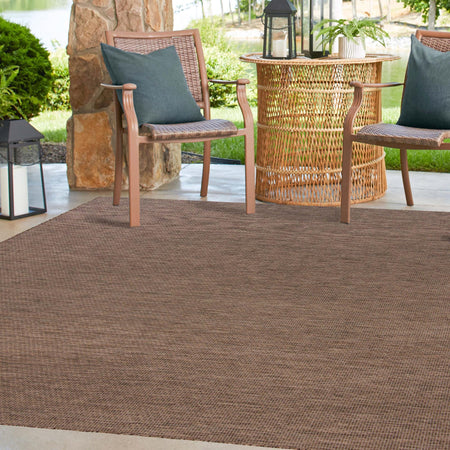 Seaside Serenity Collection Area Rug - Veranda (Light Brown)