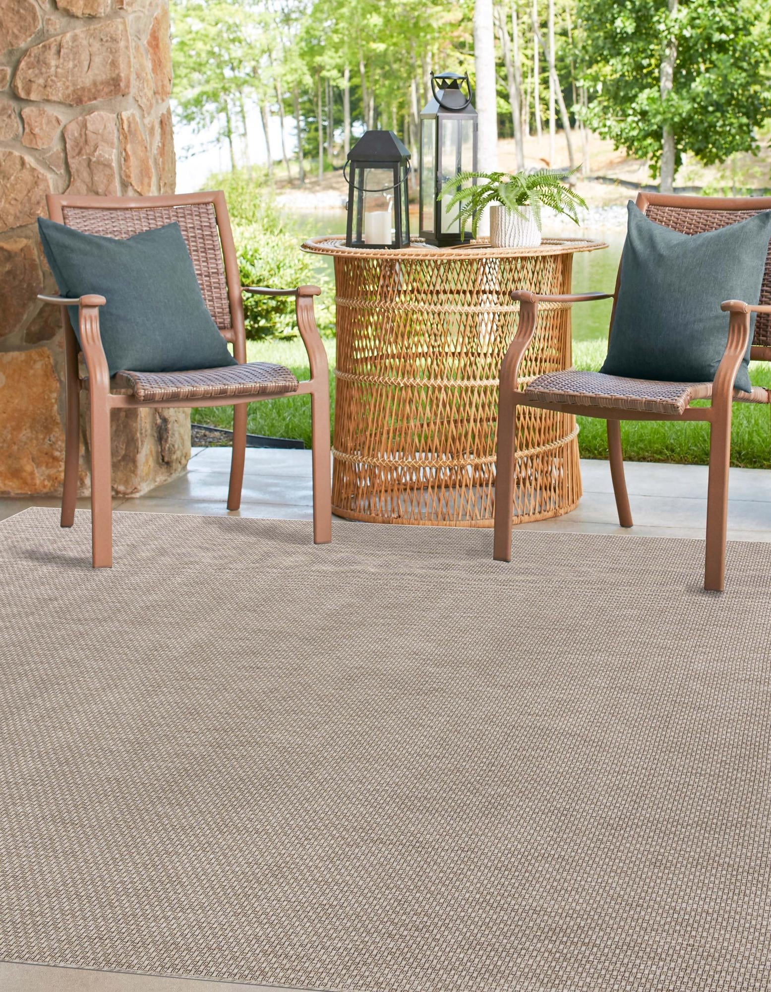 Seaside Serenity Collection Area Rug - Veranda (Beige)