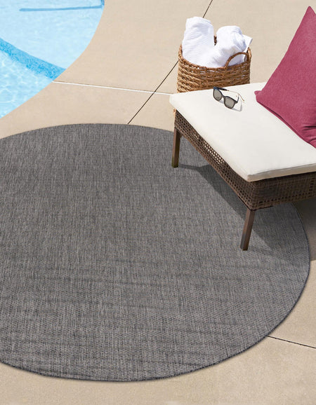 Seaside Serenity Collection Area Rug - Veranda (Black)