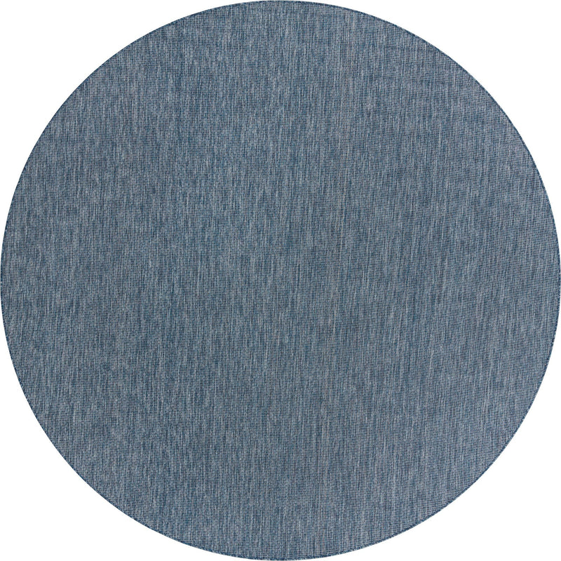 Patio Perfection Collection Area Rug - Veranda (Blue) Round Blue  lifestyle 14