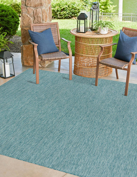 Seaside Serenity Collection Area Rug - Veranda (Aquamarine)