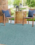 Seaside Serenity Collection Area Rug - Veranda (Aquamarine)