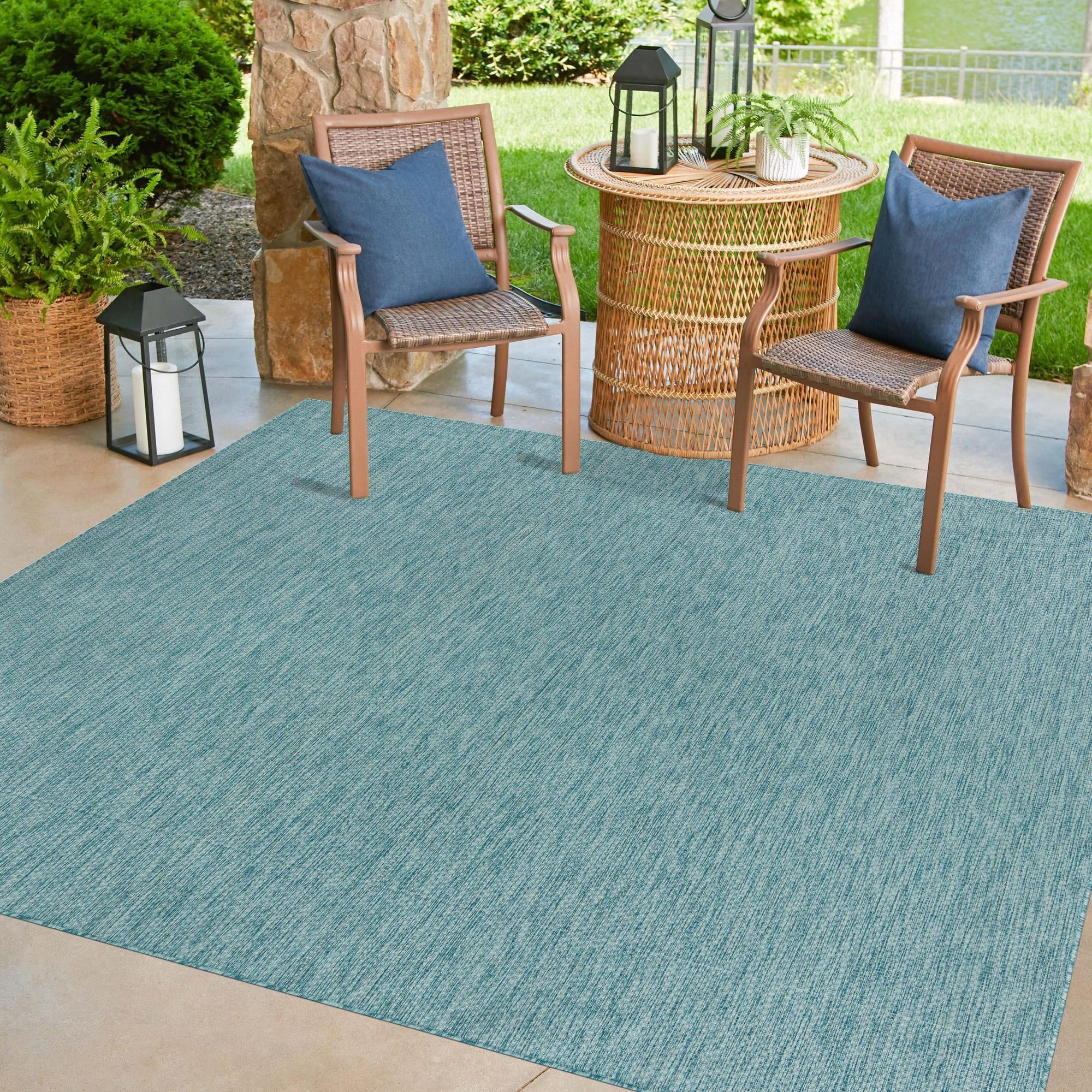 Seaside Serenity Collection Area Rug - Veranda (Aquamarine)