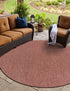 Seaside Serenity Collection Area Rug - Veranda (Rust Red)