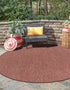 Seaside Serenity Collection Area Rug - Veranda (Rust Red)