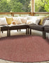 Seaside Serenity Collection Area Rug - Veranda (Rust Red)