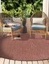 Seaside Serenity Collection Area Rug - Veranda (Rust Red)